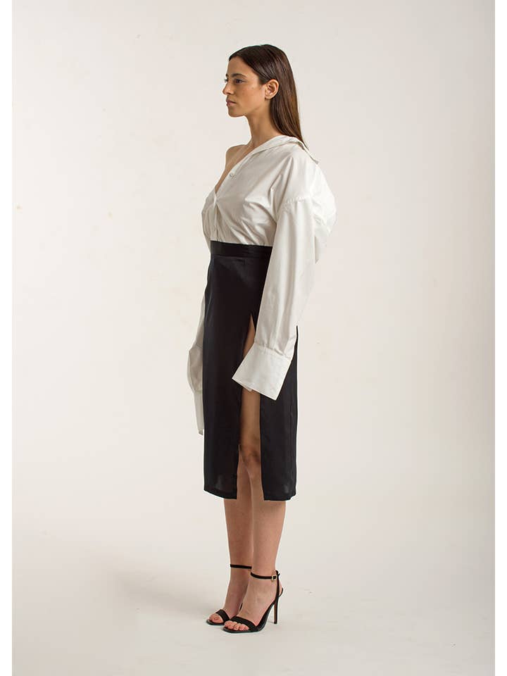 Elisa Pozzoli - Wholesale Skirt - Women's - Midi skirt with slit2