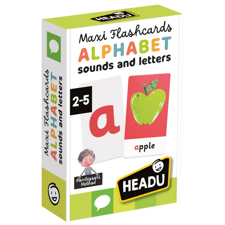 Maxi Flashcards Montessori Alfabet Ljud Bokstäver för wholesale av Headu ROW