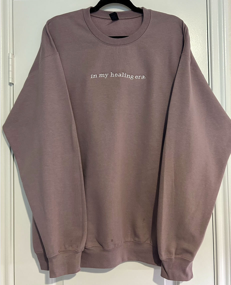 Christina iDesigns - Wholesale Graphic Sweatshirt - Women's - In my healing era sweatshirt mental health crewneck1