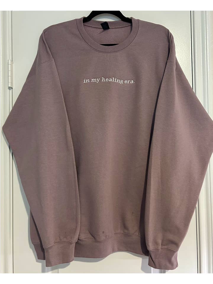Christina iDesigns - Wholesale Graphic Sweatshirt - Women's - In my healing era sweatshirt mental health crewneck1