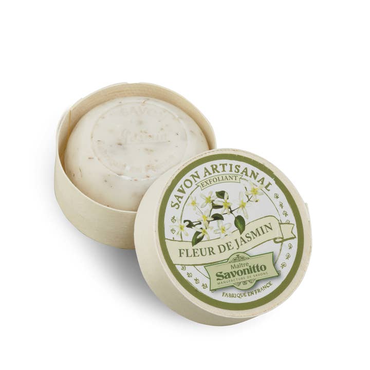 Jasmine Soap in Wooden Box 100g for wholesale by MAITRE SAVONITTO