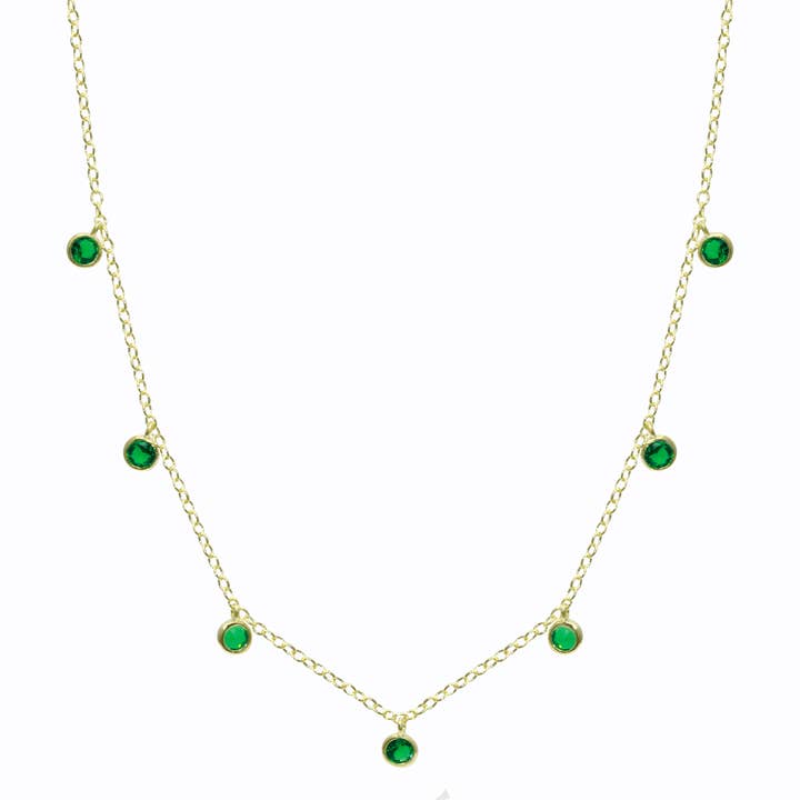 Halskette mit baumelnder Lünette für den Großhandel von JTG Jewelry