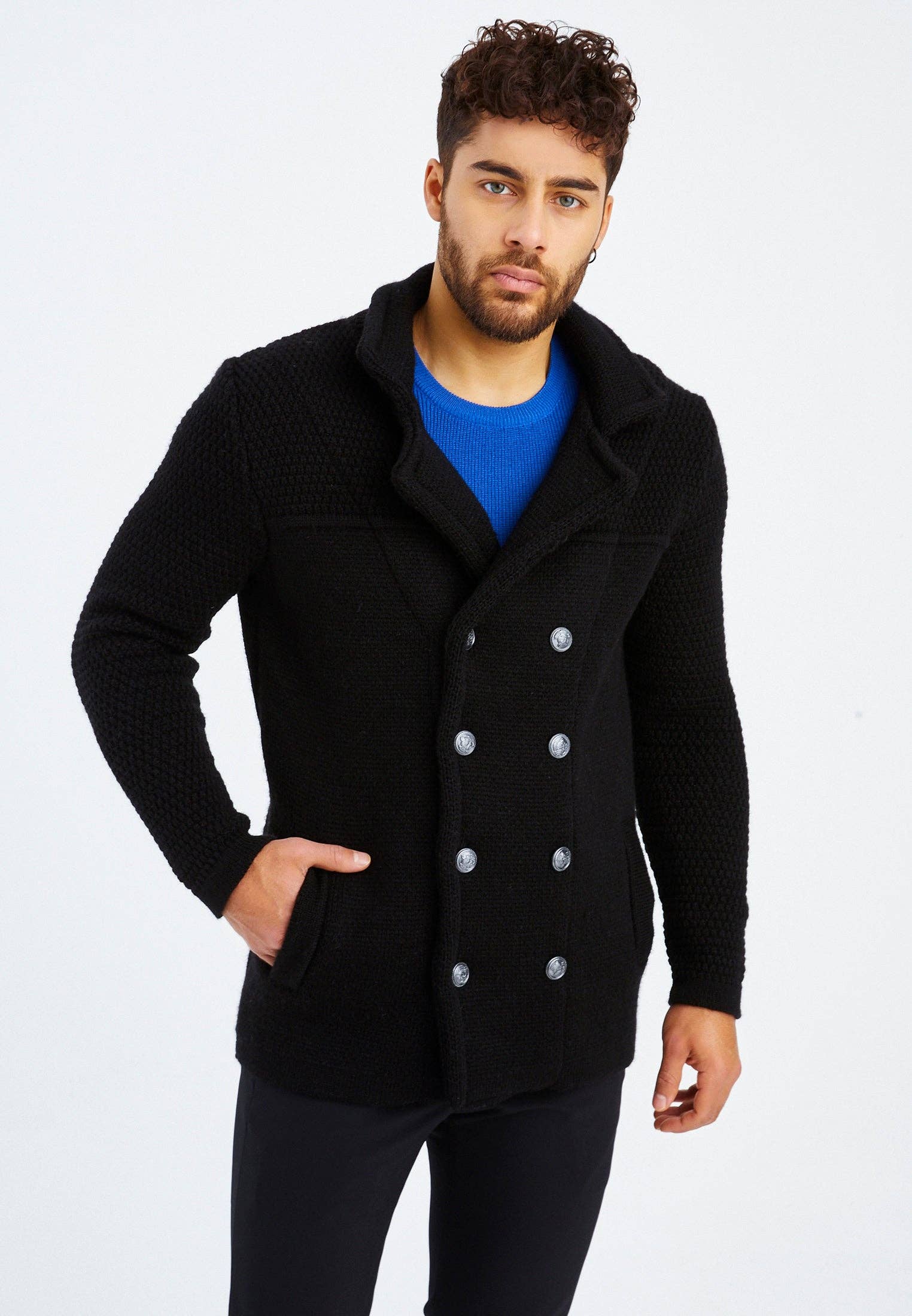 Leif Nelson GmbH - Wholesale Jacket - Men's - Men's Cardigan Shawl Collar LN-600011