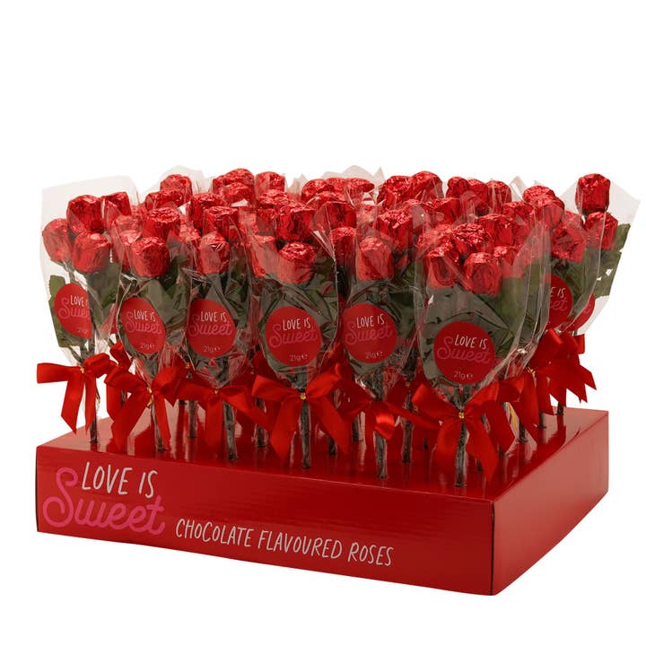 **MULTI 36** Amor es Dulce 21g 3pc Ramo de Rosas de Chocolate Hueco - Rojo para venta al por mayor de WIDDOP and Co.