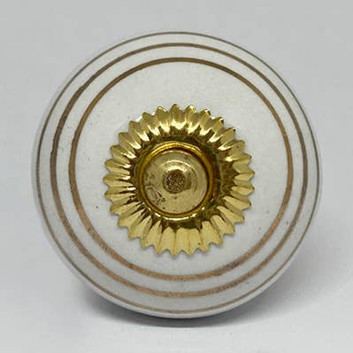 Botão de cerâmica “Armony Gold” por atacado de The Cherry in the cake