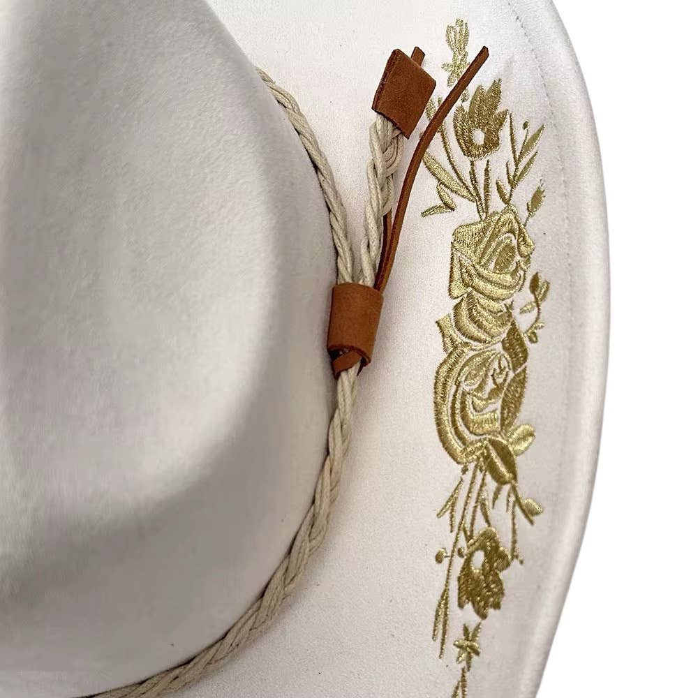 Wild Indigo - Vendita all'ingrosso Cappello da cowboy - Donna - Cappello da Cowgirl Desert Bloom Ricamato Western – Intrecciato4