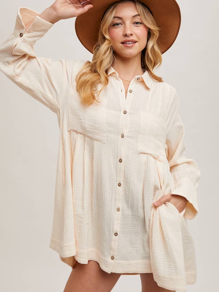 Bluivy - Wholesale Jurk - Dames - TUNIEKJURK MET KNOOPSLUITING18