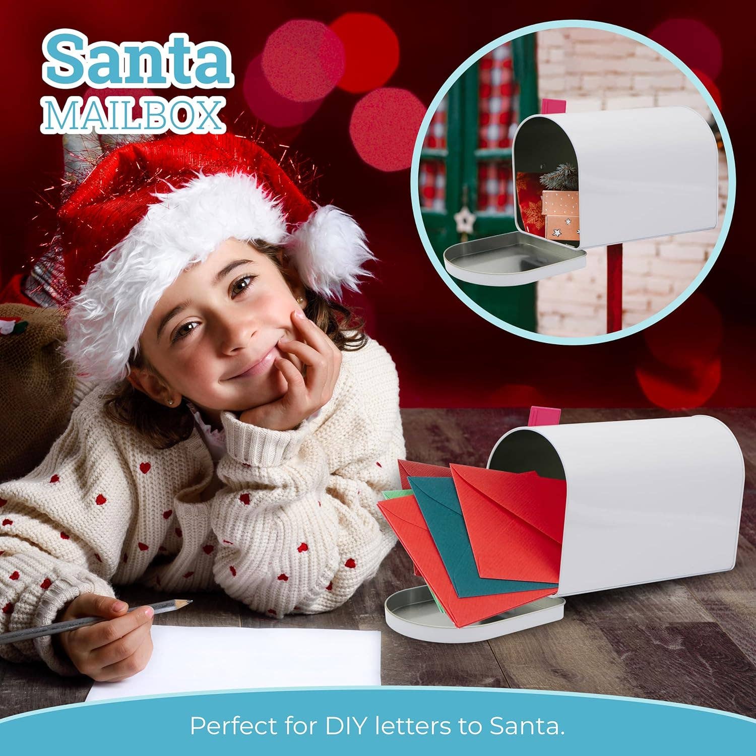 4E's Novelty - Wholesale Toy Set - Kids - 4E's Novelty 9" Tinplate Mailbox Toy for Kids – Durable Play Mailbox for Outdoor Adventures & Creative Fun4