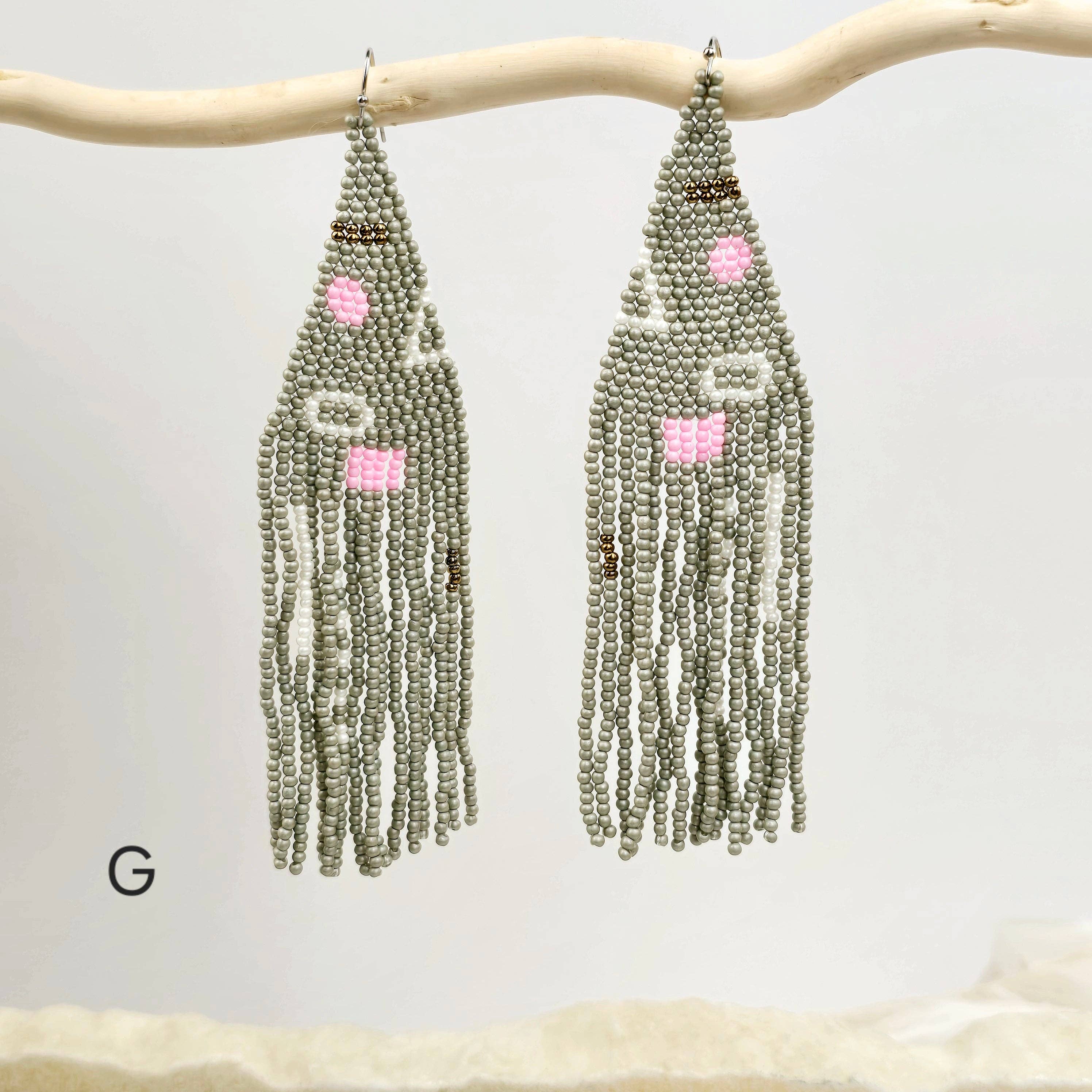 Rock Paradise - Wholesale Dangle Earrings - Seed Bead Earrings - Large Triangle and Fringe Pattern - You Choose Style6