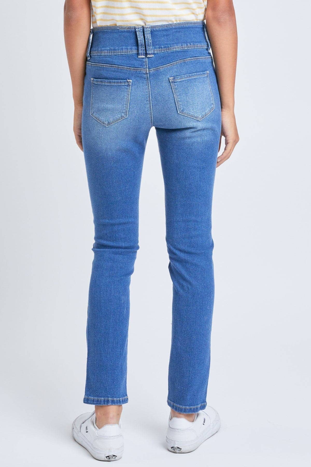 YMI – calças de ganga - Crianças por atacado – Jeans Skinny Essenciais de 3 Botões para Meninas com Bolsos Frontais-GP177246