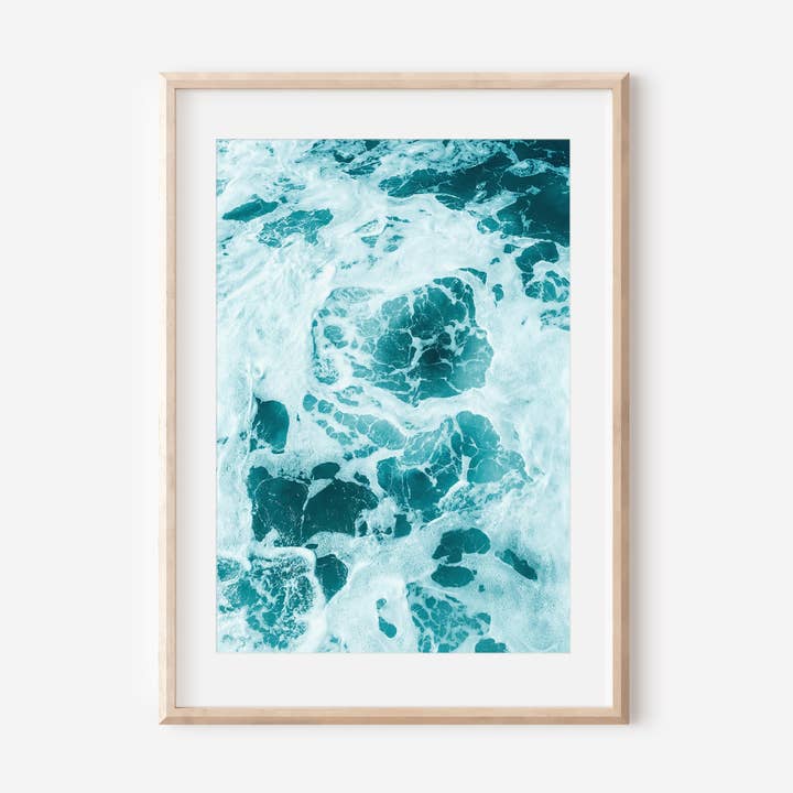 Turquoise Ocean Waves Print for wholesale by 17 Mile