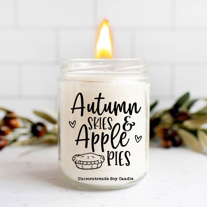 Vela de outono, velas de soja, vela de torta de maçã, decoração de outono por atacado de Unicorntrendz