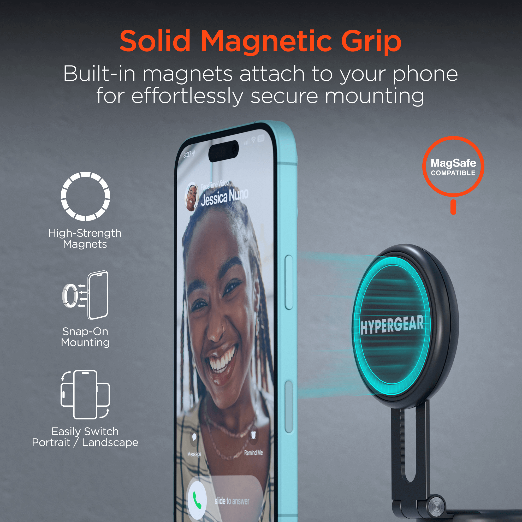 JupiterGear Home - Wholesale Phone/Tablet Stand - HyperGear Mag Vac Magnetic Phone Mount w Vacuum Suction Cup9