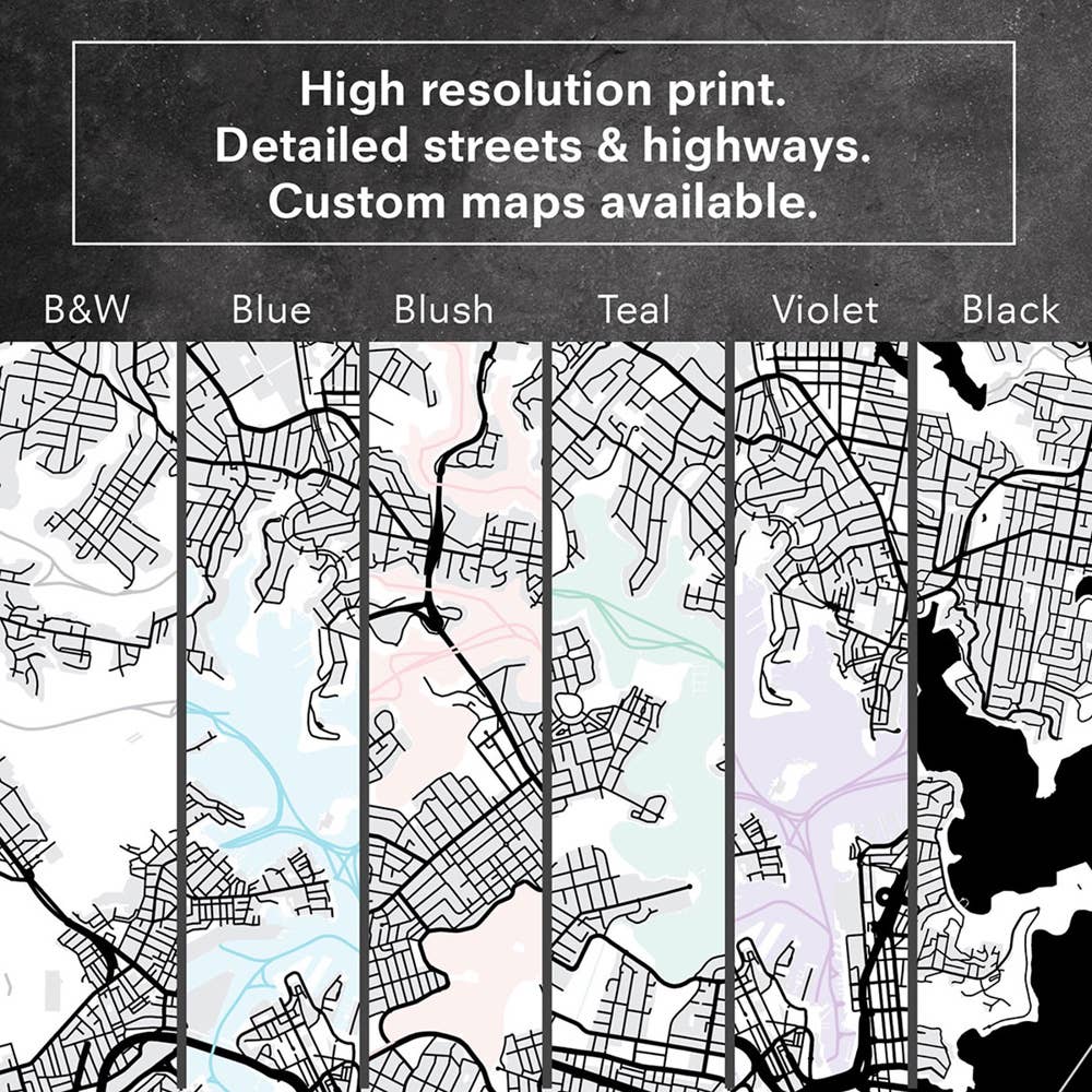 PRINT AND PROPER - Wholesale Art print - Cairns City Map Print. Custom Street Map Poster2