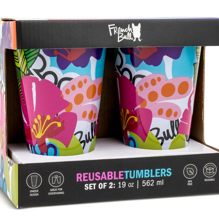 Core Home - Wholesale Drinking Glass/Cup - French Bull Set of 2 FB 19oz Tumblers Oasis