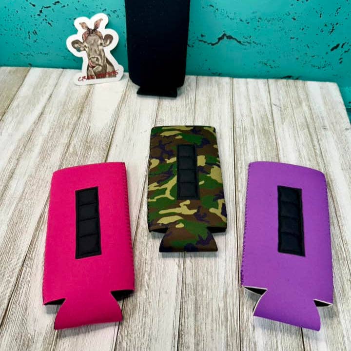 Crazy Heifers Wholesale - Wholesale Drink Huggers & Koozies - Neoprene Slim Can Coolers W/ Magnet-Solids3