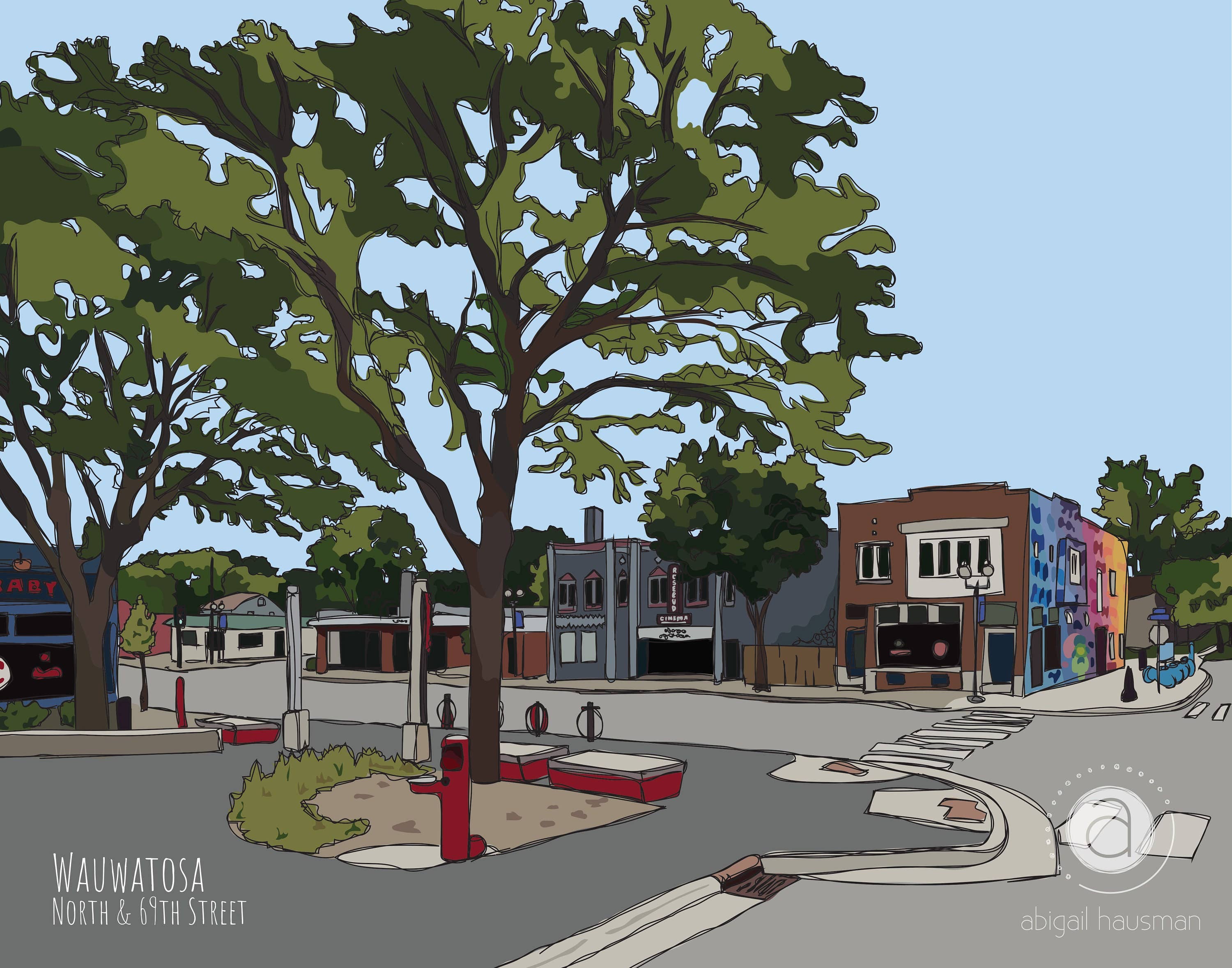 abigail hausman design & illustration - Wholesale Art Print - Wauwatosa 11x14 Prints (Variety of Designs)5