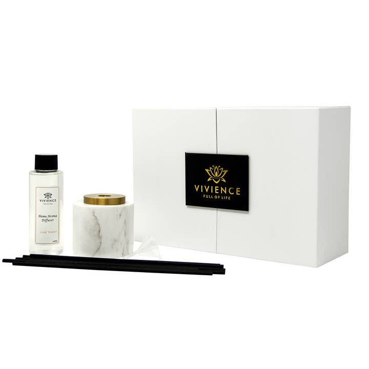 VIVIENCE - Venta al por mayor Difusores de palitos - Difusor Reed de mármol blanco2