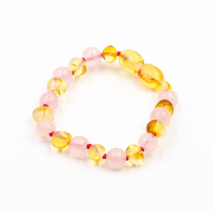 123Ambre - Wholesale Jewelry Set - Amber Necklace Pack+Amber and Rose Quartz Bracelet 32 cm2