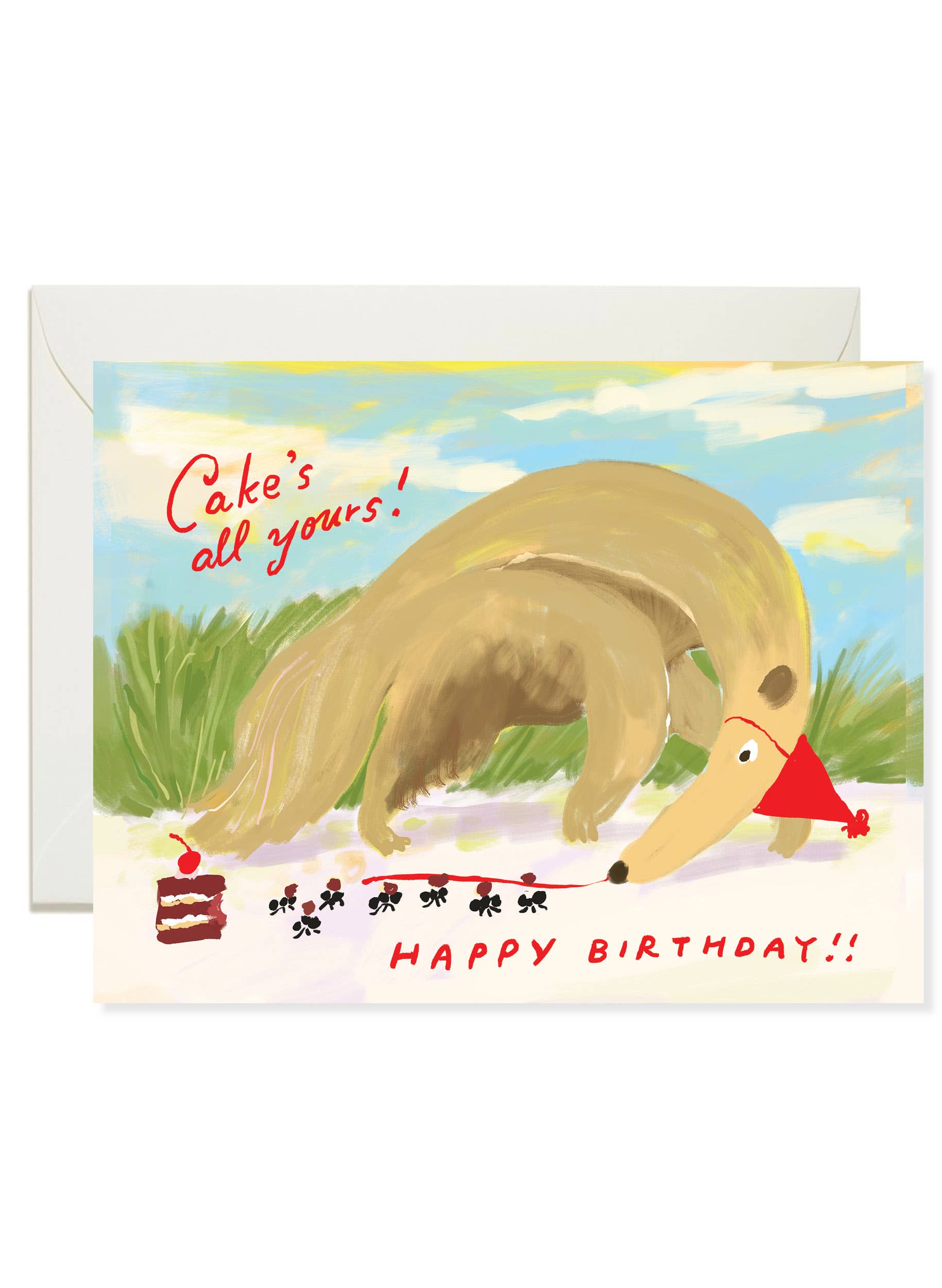 Karen Schipper - Wholesale Birthday Card - Anteater Birthday - Funny Animal Birthday Card