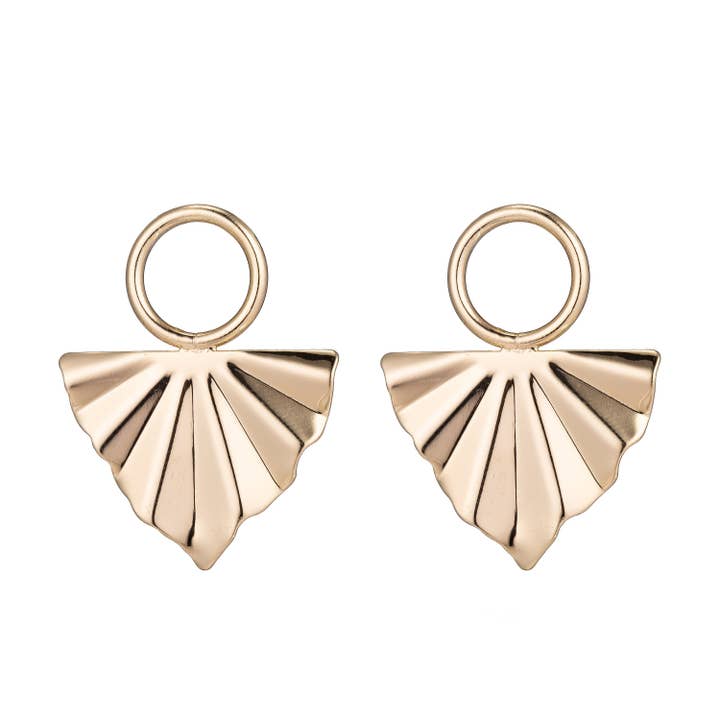 Delicati orecchini placcati in oro 18 carati con maglie e anello, orecchini a bottone, orecchini geometrici per forniture per la creazione di gioielli K-009 per la vendita all'ingrosso da parte di Aim Eternal