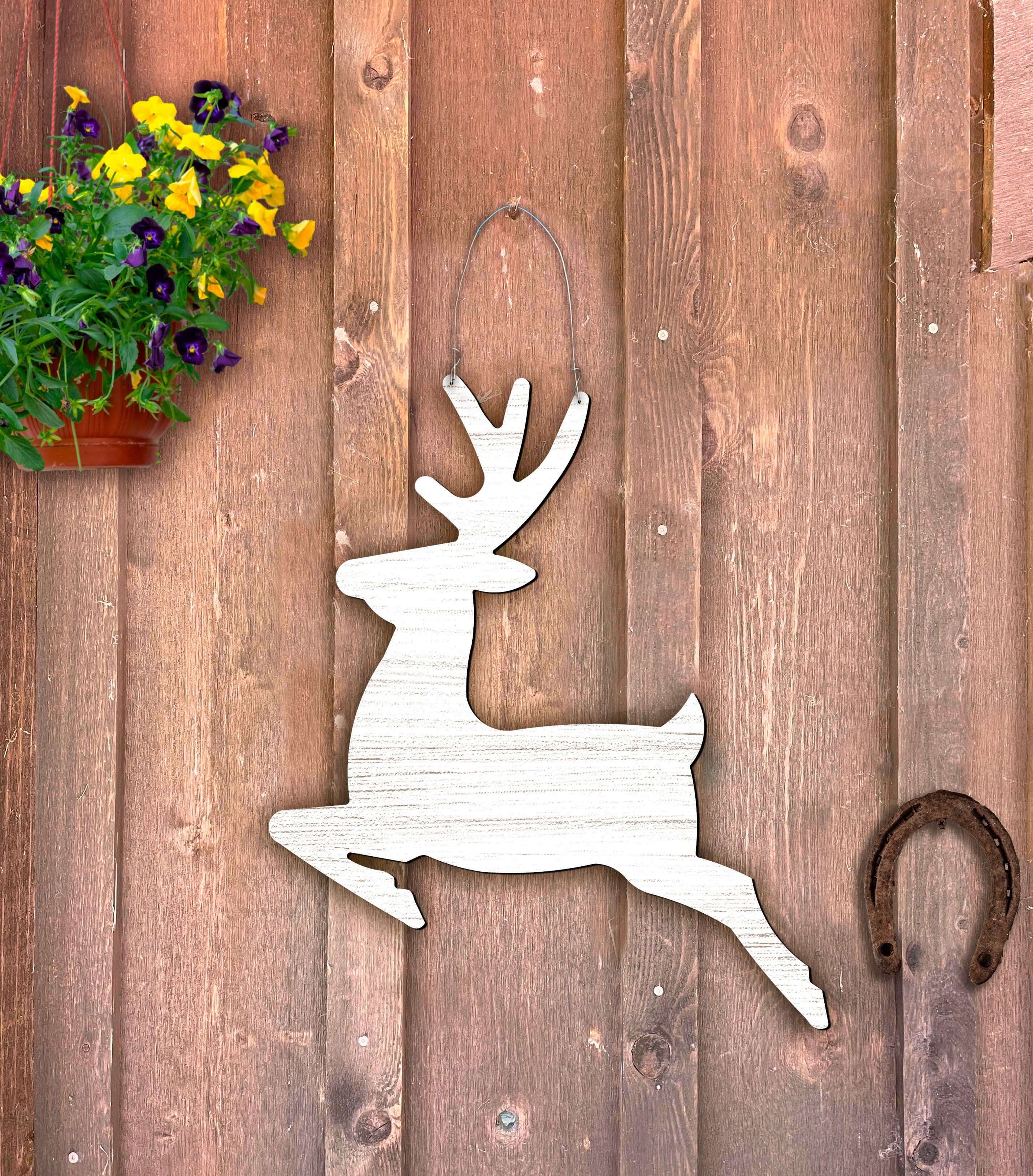 Steel Southern Designs - Wholesale Door Hanger - Reindeer Door Hanger0