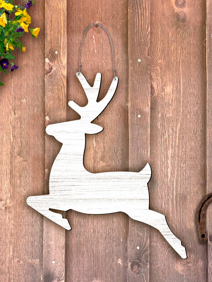 Appendiabiti da porta a forma di renna per la vendita all'ingrosso da parte di Steel Southern Designs