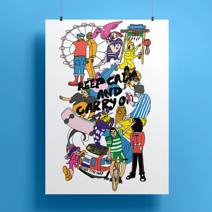 Keep Calm & Carry On Print for wholesale by Yangsgallery