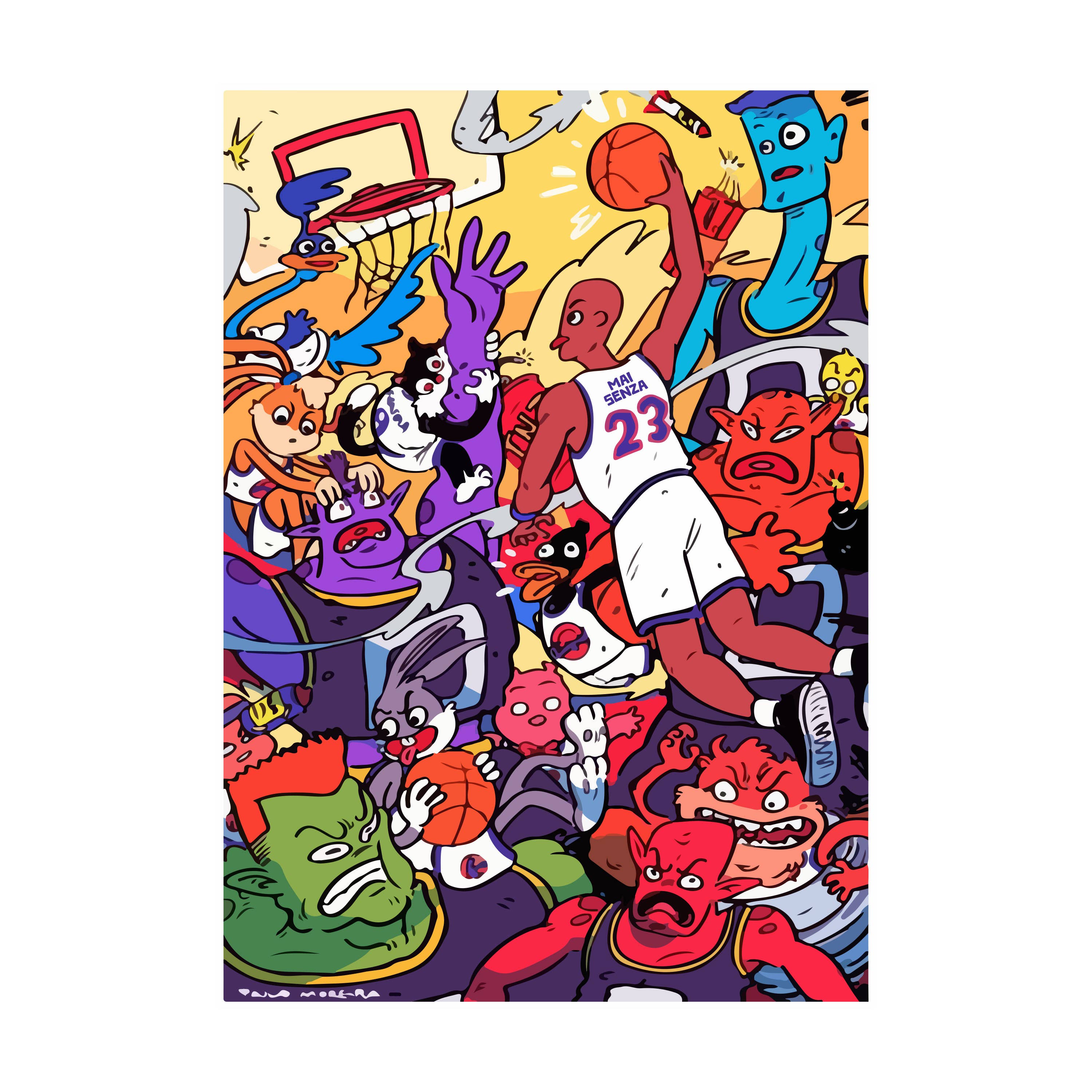 #MAISENZA – Großhandel Sweatshirt mit Grafikdruck – Unisex – Hoodie - Space Jordan von #MAISENZA0