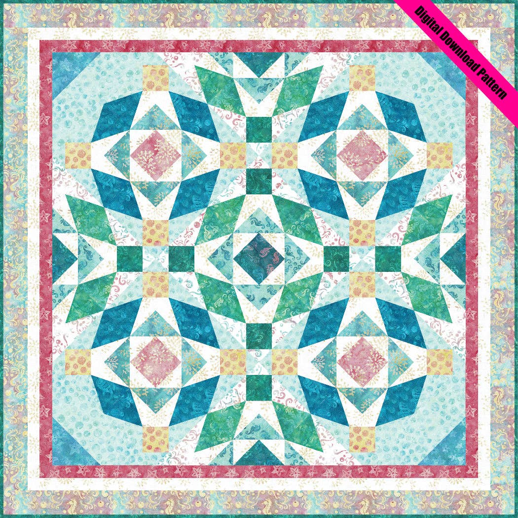 The Whimsical Workshop - Wholesale Craft Sewing Kit - Sparkling Water - Pattern | Fabric Kit2