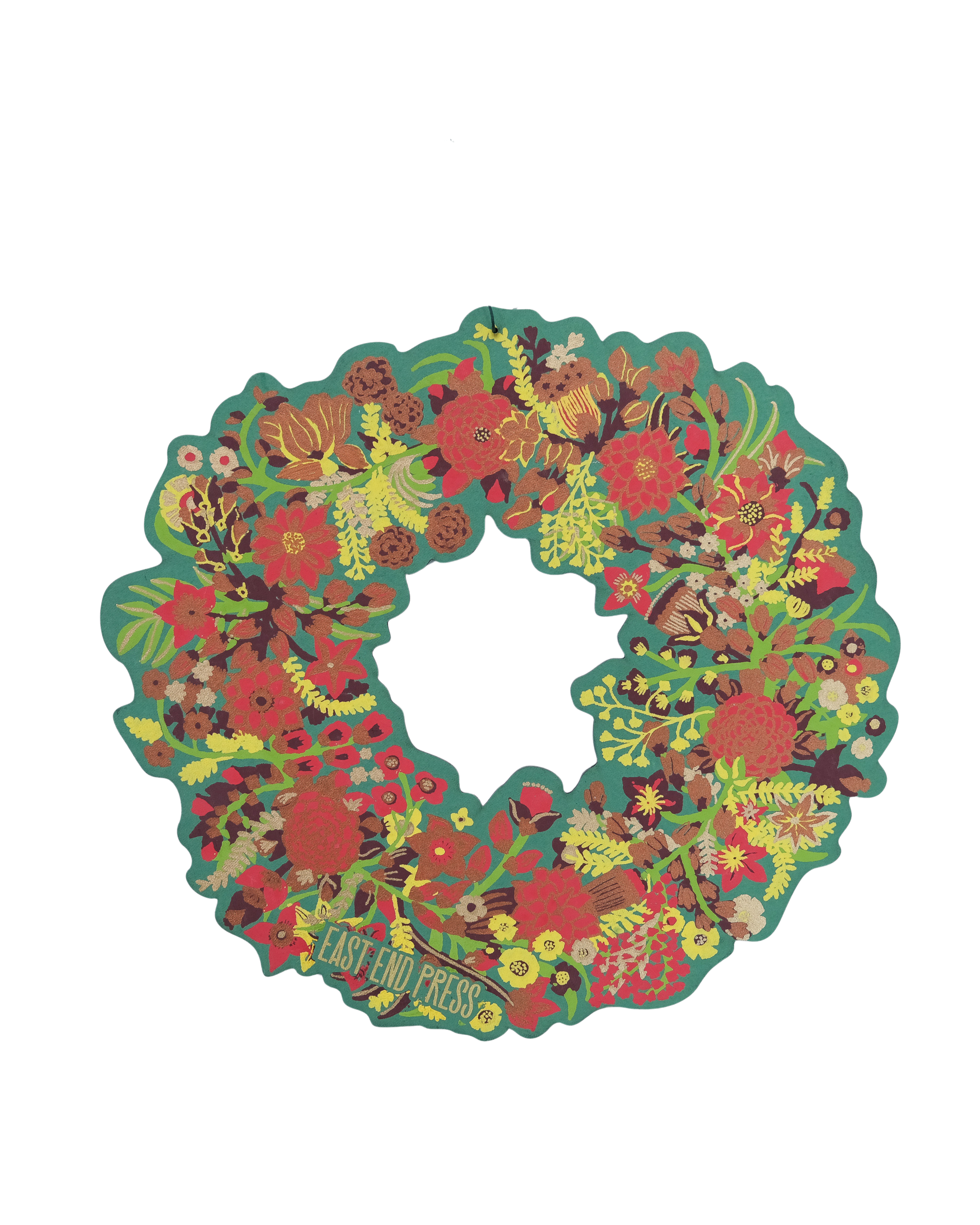 East End Press – wholesale Wreath – UK/EU: Christmas Foliage Cotton Board Wreath13