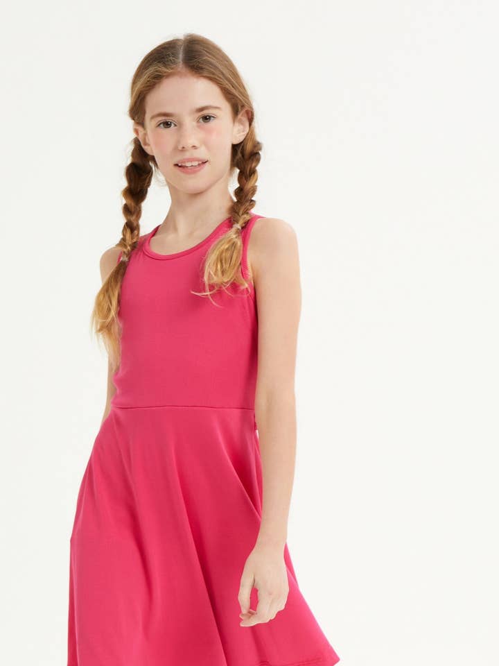 Good Girl - Vendita all'ingrosso Vestito - Bambini - Abito aderente e svasato senza maniche con scollo sul retro