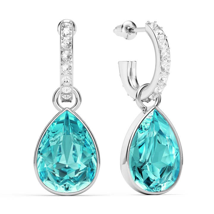 Statement Teardrop Helltürkisfarbene Kristalle Drop|S-2016-RLTQ für den Großhandel von My Jewellery Story