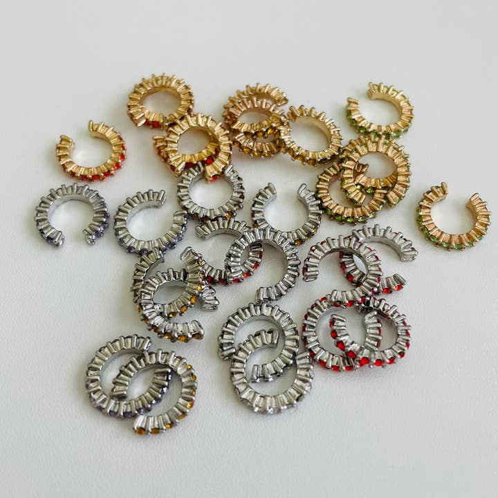 The Wildflower Company - Wholesale Cuff/Wrap Earrings - Rhinestone Ear Cuff Random Assortment1