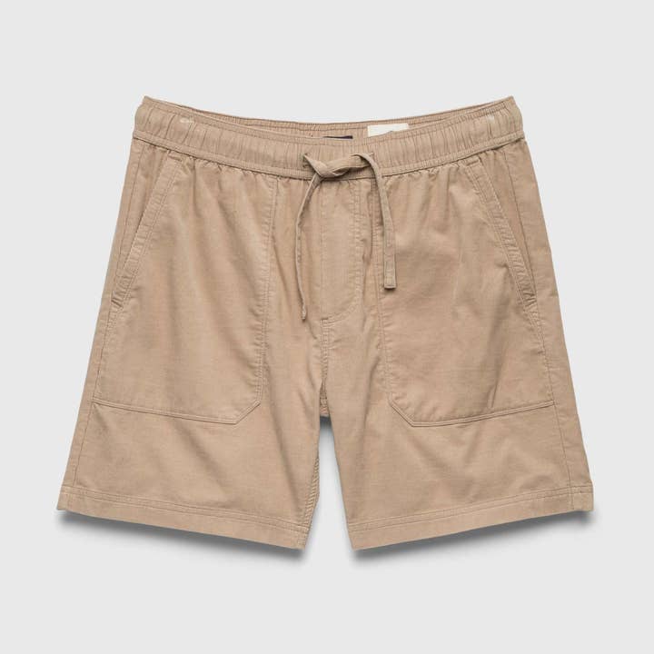 Short Tyler à enfiler en micro velours côtelé - Chinchilla pour la vente par SURFSIDESUPPLY