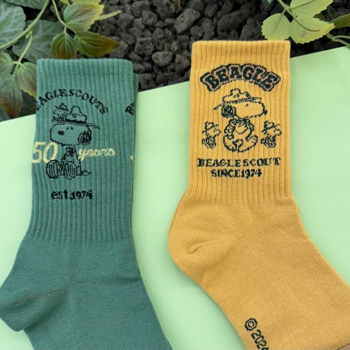 K-Wonderland - Wholesale Sokken - Uniseks - Peanuts Snoopy Scout 50e Jubileum enkelsokken19