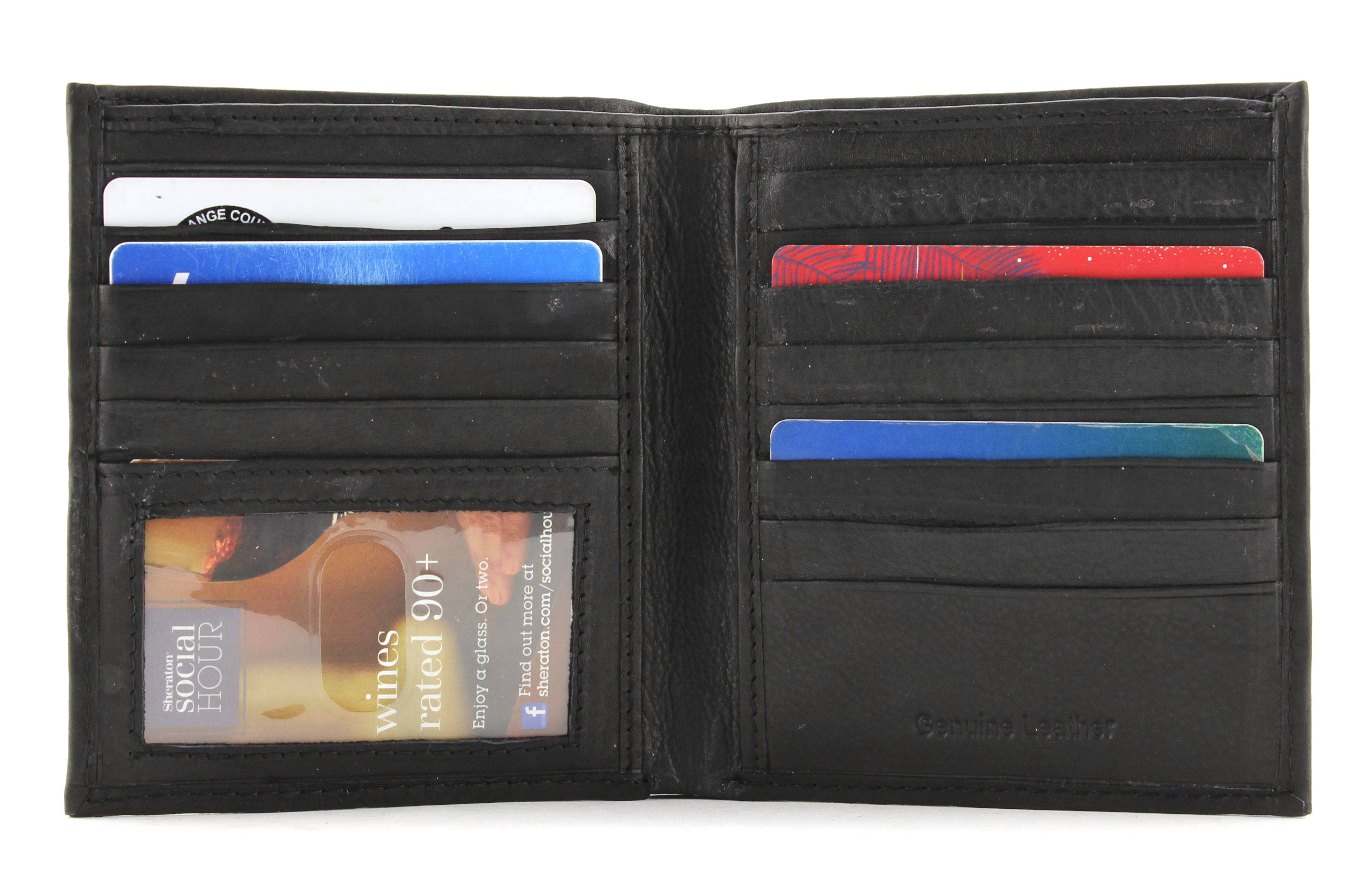 Leather Impressions Inc – Carteira – Homem por atacado – Hipster de couro de vaca de grão superior Bacci W/89821