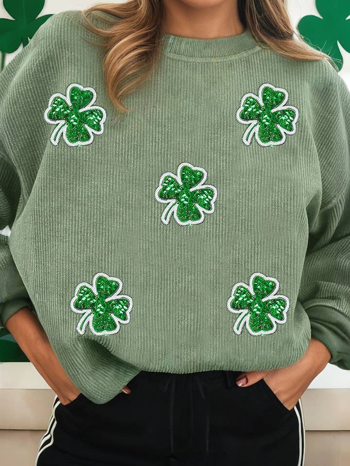 Sweatshirt à trèfle à quatre feuilles LAS Saint-Patrick (S-3XL) pour la vente par LA Society