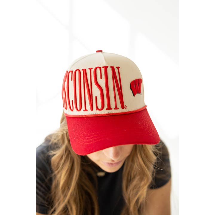REDIVORY Wisconsin Saturday Stretch Canvas Trucker Hat for wholesale on Faire