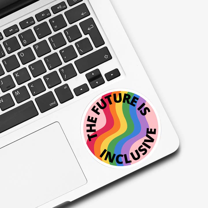 Ace the Pitmatian Co - Wholesale Sticker - The Future is Inclusive Sticker Available in Pink or Blue4