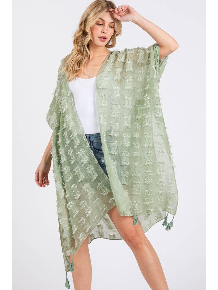 Anarchy Street – wholesale Kimono - Dam – Kimono med tofsar och distressed-mönster