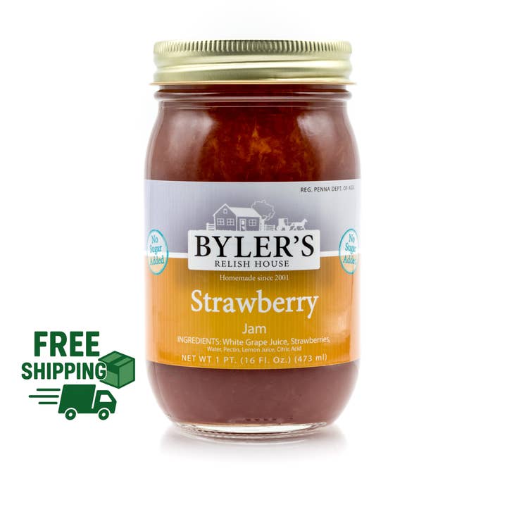 Bylers Relish House, LLC - Wholesale Jam/Jelly - Bylers No Granulated Sugar Added Strawberry Jam