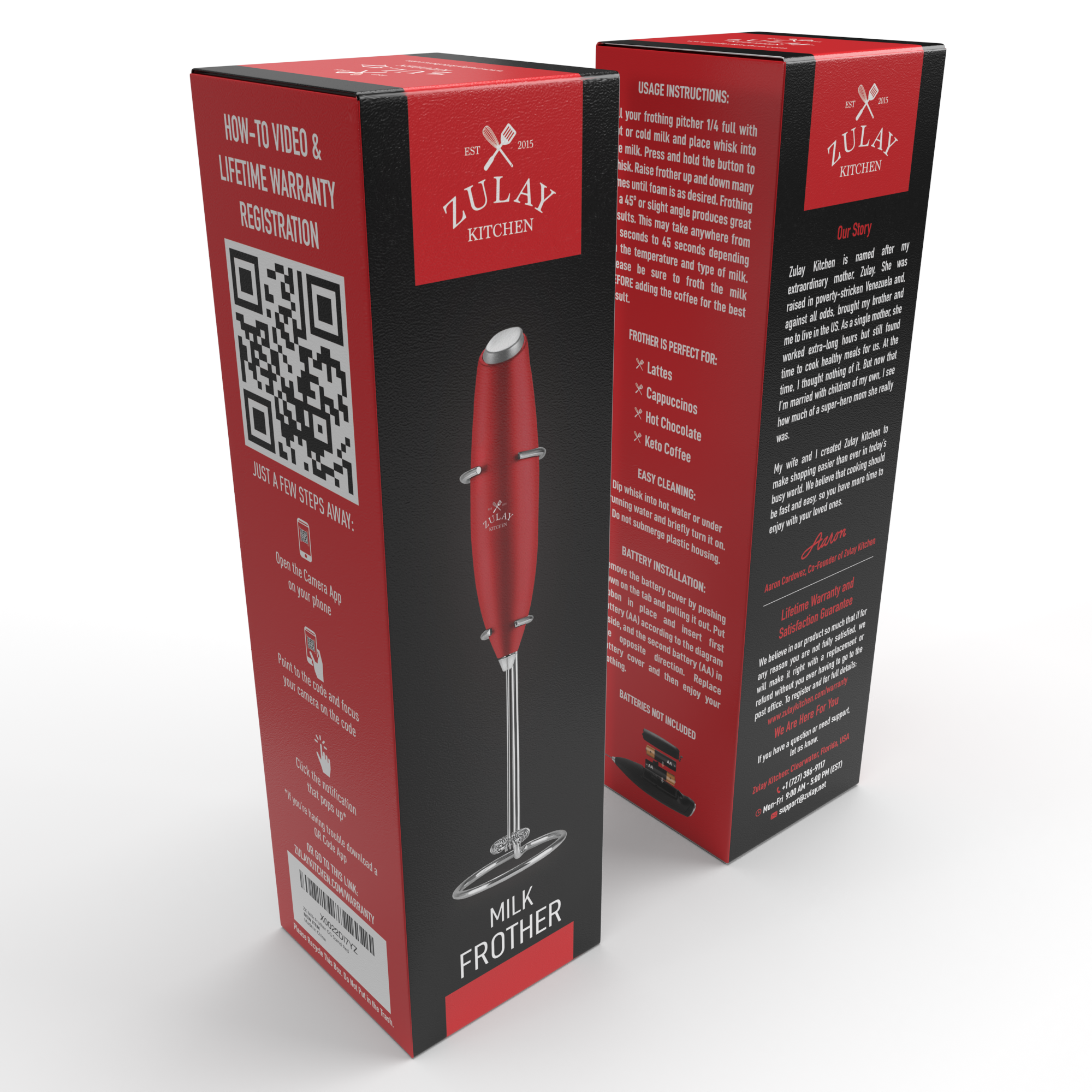 Zulay Kitchen - Wholesale Kitchen Tool/Gadget - Powerful Handheld Milk Frother - With Stand10
