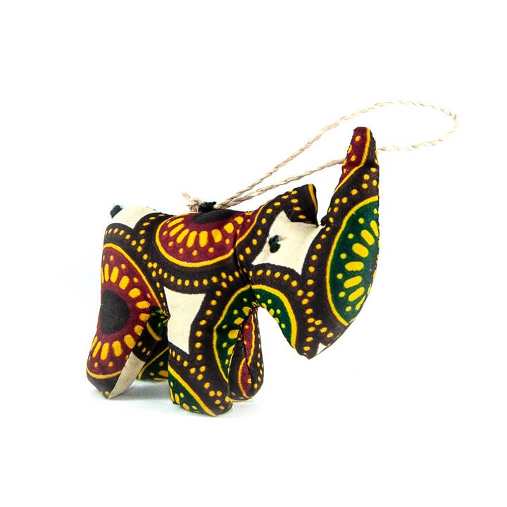 Ornaments 4 Orphans – wholesale Prydnad – Kitenge Rhino fyllda djur prydnad