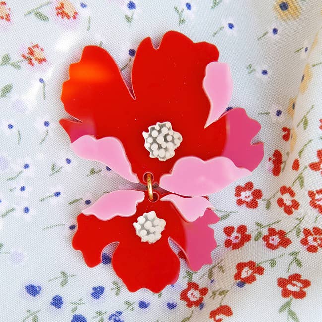 Anstecker mit doppelter Blume für den Großhandel von BiCA-Good Morning Design