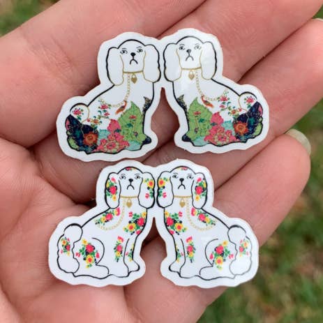 Conjunto de cães Mini Staffordshire por atacado de Stylin Brunette & Troop Mahjong