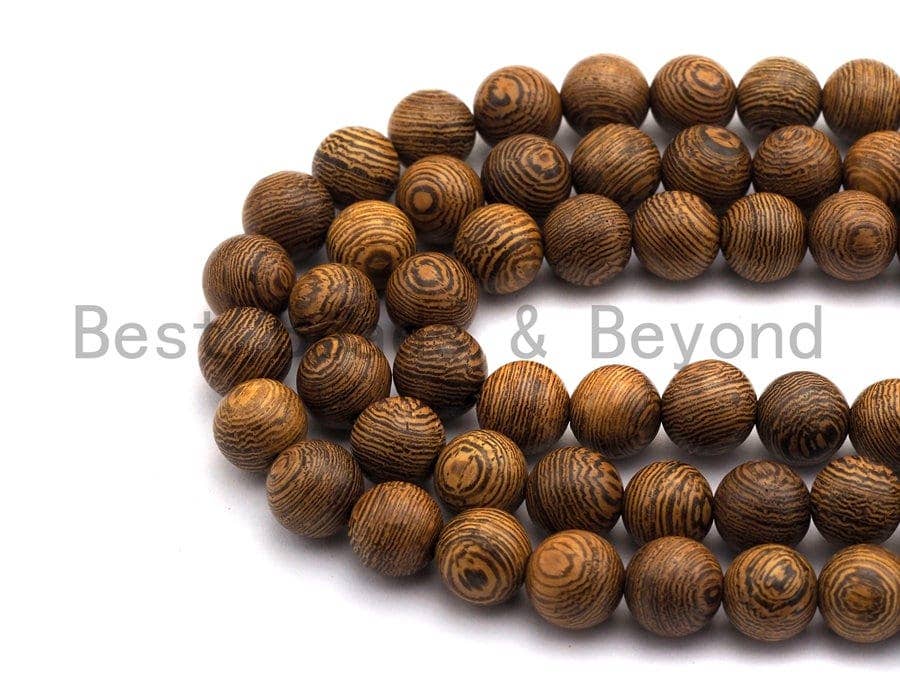 BestBeads&Beyond - Wholesale Beads - Natural Smooth Round Wood beads, 6mm/8mm/10mm/12mm Natural Brown Wood beads, Natural  Wood Grain Beads, 15.5inch strand,SKU#U4673