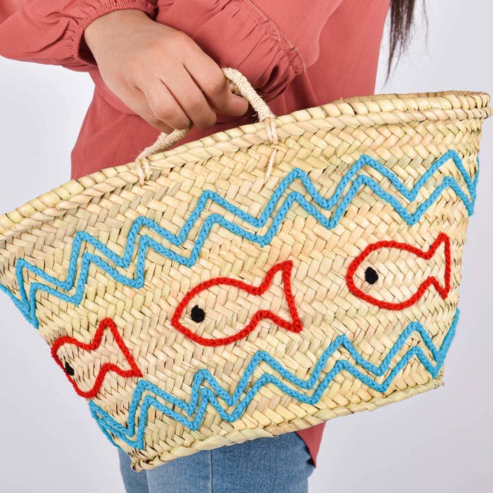 King Of Handmade – Großhandel Strandtaschen – Sommertasche mit Motiv — Einzigartige Strandtasche — Strohkorb12