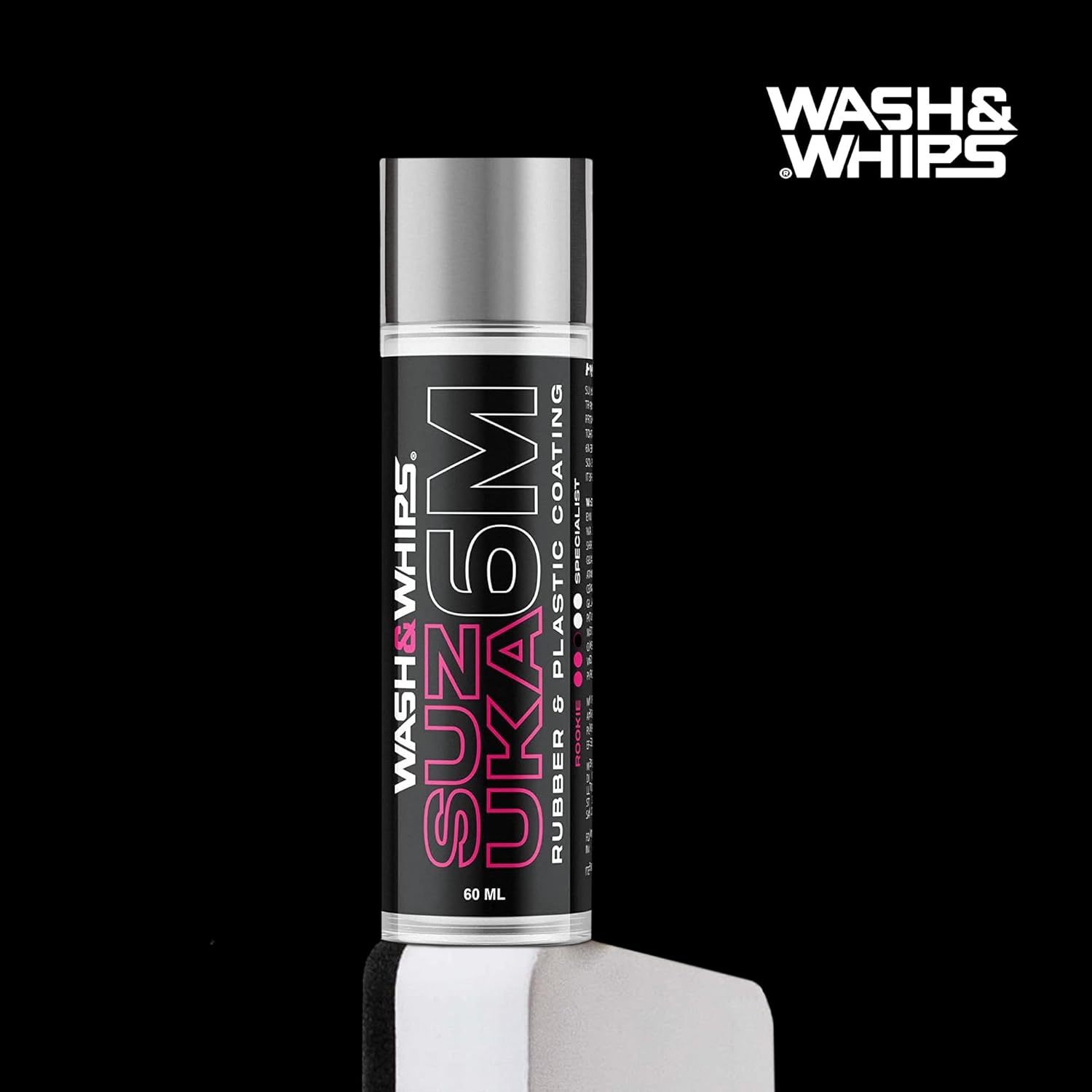 Wash & Whips - Wholesale  - WASH&WHIPS Suzuka 6M Rubber & Plastic Coating for Cars, Restores and Brings Back Black - Concentrated Formula Non-Greasy, 60ml1