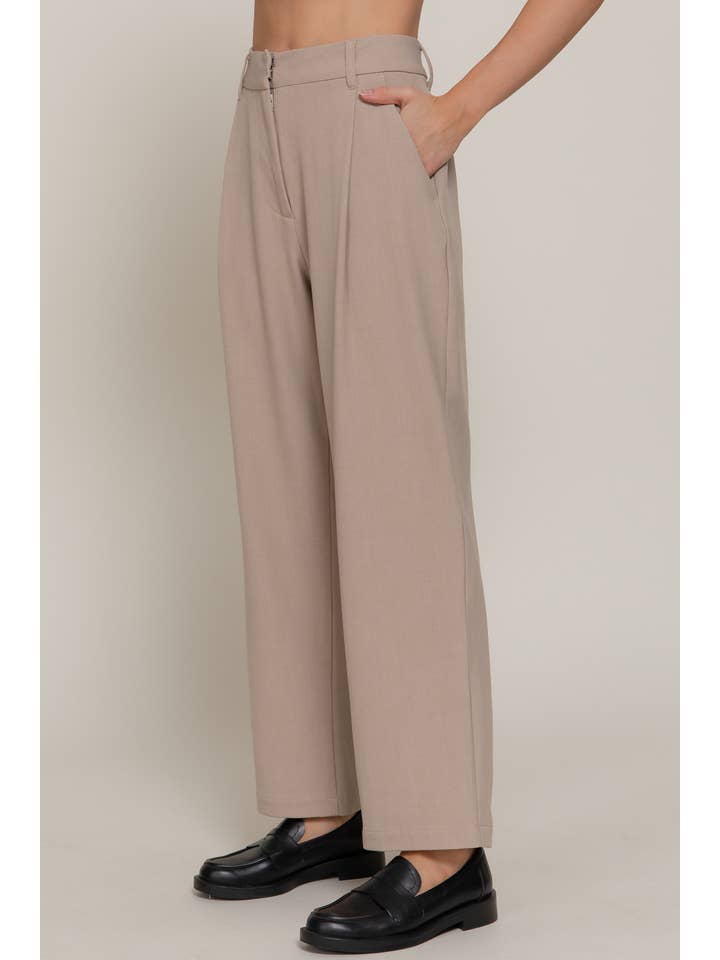 Active Basic | Active USA - Wholesale Pants - Women's - Front Pleats Detail Pants3